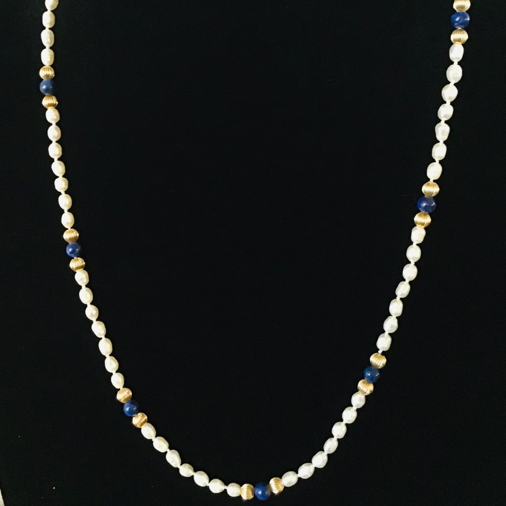 Hand Crafted Authentic Pearl Necklace NWT 25” - Picture 8 of 12